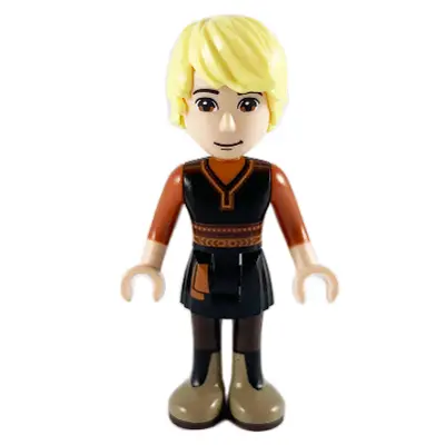  Kristoff - Black Tunic, Dark Orange Shirt, Dark Tan Boots