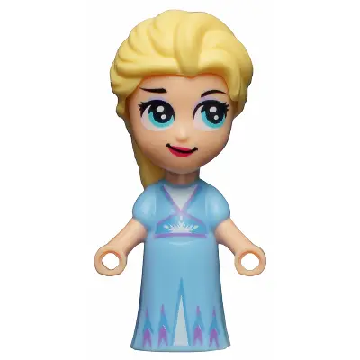  Elsa - Micro Doll, Bright Light Blue Dress, Closed Mouth Lopsided Grin