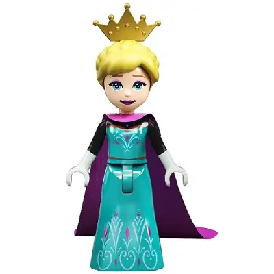  Elsa, Coronation Elsa - Dark Turquoise Dress, Black Sleeves and Magenta Cape