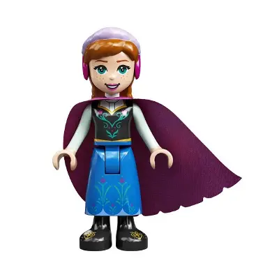  Anna - Blue Skirt, Black Boots and Black Top, Light Aqua Sleeves and Windswept Magenta Cape