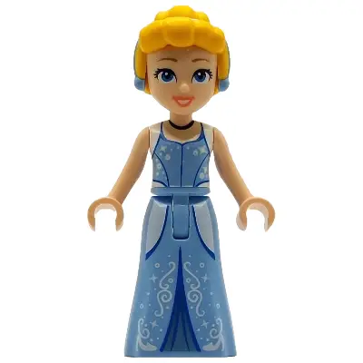  Cinderella - Bright Light Blue and Metallic Light Blue Dress, Bright Light Orange Hair