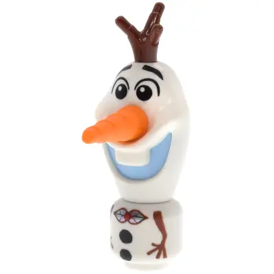 Olaf - Micro Doll, Bright Light Blue Mouth, Leaf Bow Tie