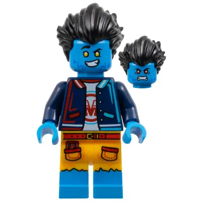  Logan - Minifigure, Dark Blue Jacket, Hair