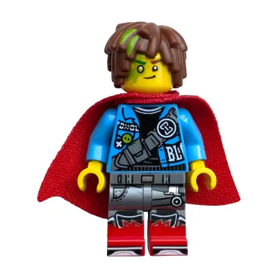  Mateo - Dark Azure Jacket, Red Cape