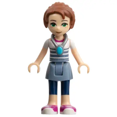  Emily Jones - Sand Blue Skirt, Calf Length Leggings, Amulet