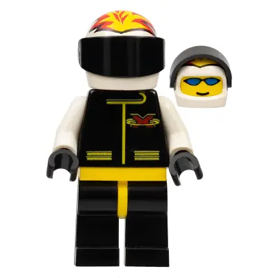  Extreme Team - White, White Flame Helmet