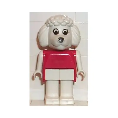  Fabuland Poodle - Paulette Poodle, White Eyes