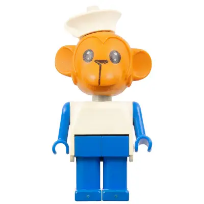  Fabuland Monkey - Monkey Mate, Brown Head, White Sailor Hat