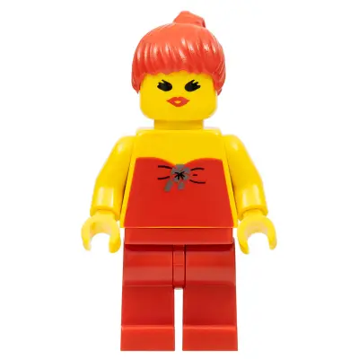  Red Halter Top - Red Legs, Red Ponytail Hair