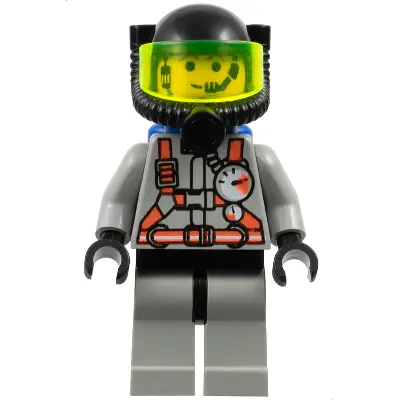  Fire - City Center 2, Light Gray Legs with Black Hips, Black Breathing Helmet, Blue Air Tanks