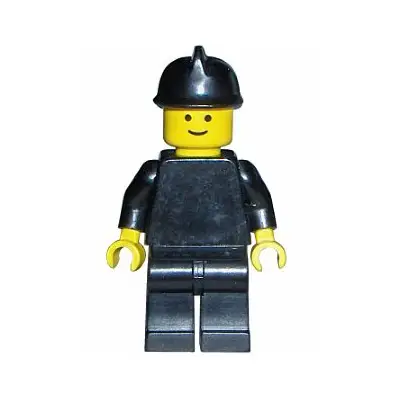  Plain Black Torso with Black Arms, Black Legs, Black Fire Helmet