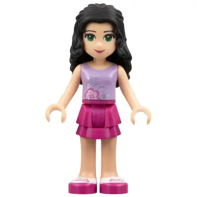  Friends Emma - Magenta Layered Skirt, Lavender Top