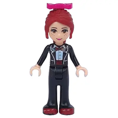  Friends Mia - Black Trousers, Black Formal Jacket with Bow Tie