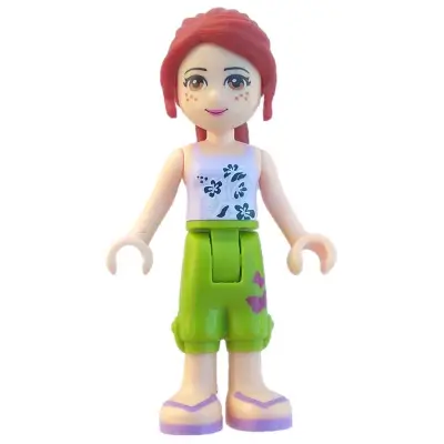  Friends Mia - Lime Cropped Trousers, Lavender Top