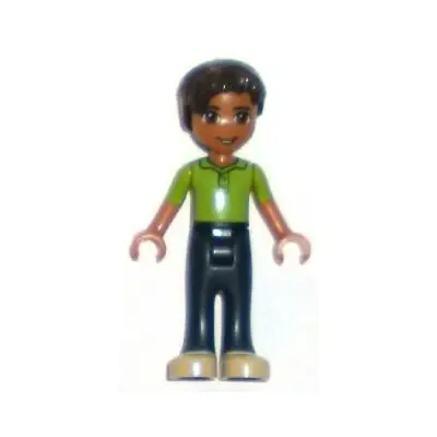  Friends Robert - Dark Blue Trousers, Lime Polo Shirt