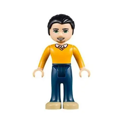  Friends Luis - Dark Blue Trousers, Bright Light Orange Sweater