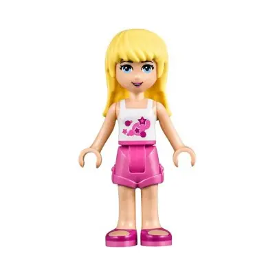  Friends Stephanie - Dark Pink Shorts, White Top with Stars