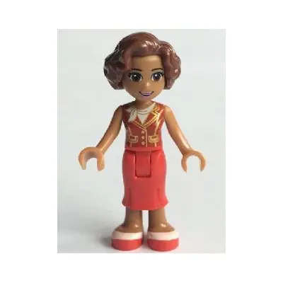  Friends Susan - Red Long Skirt, Dark Red Vest