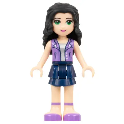  Friends Emma - Dark Blue Layered Skirt, Medium Lavender Vest