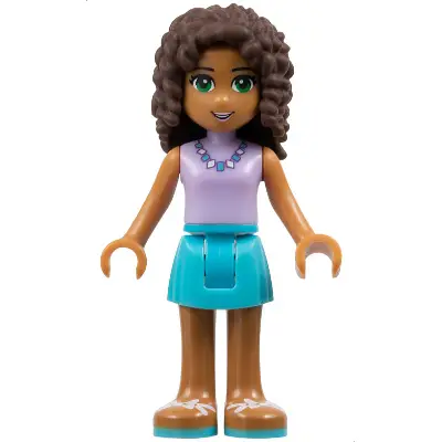  Friends Andrea - Medium Azure Skirt, Lavender Top