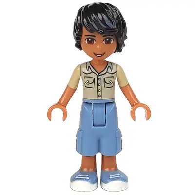  Friends Matthew - Sand Blue Long Shorts, Khaki Shirt