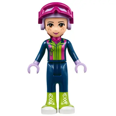  Friends Mia - Dark Blue Trousers, Dark Blue Top, Helmet, Goggles