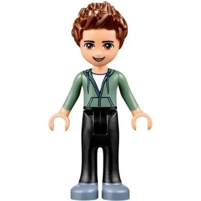  Friends Ethan - Black Trousers, Sand Green Hoodie