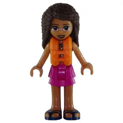  Friends Andrea - Magenta Layered Skirt, Dark Turquoise and Gold Top, Life Jacket