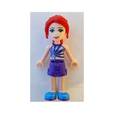  Friends Mia - Dark Purple Shorts, Striped Top