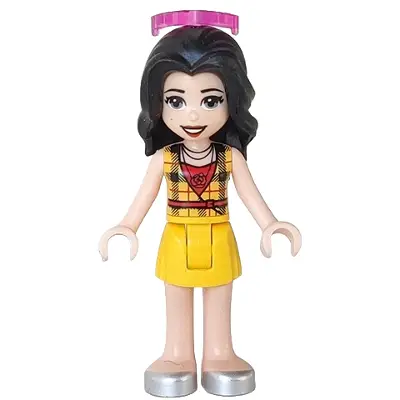  Friends Vicky - Yellow Skirt, Bright Light Orange Top, Sunglasses