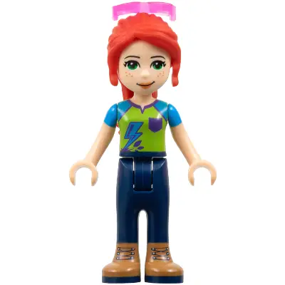  Friends Mia - Dark Blue Trousers, Lime Top, Red Hair, Sunglasses