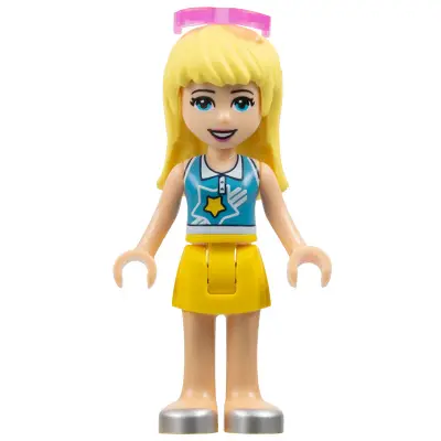  Friends Stephanie - Yellow Skirt, Medium Azure and White Top, Sunglasses