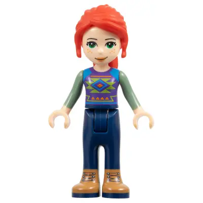  Friends Mia - Dark Blue Trousers, Patterned Top