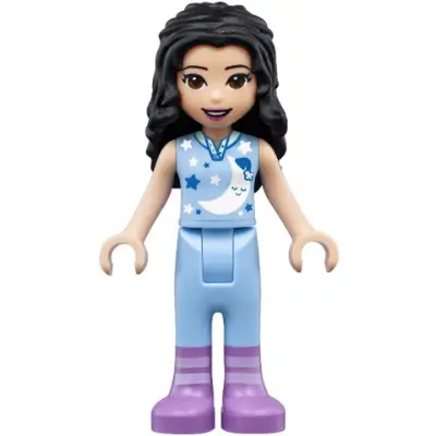  Friends Emma - Bright Light Blue Sleepshirt and Trousers, Medium Lavender Boots