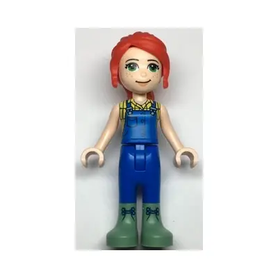  Friends Mia - Blue Overalls, Yellow Blouse and Sand Green Boots