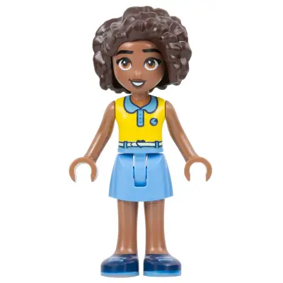  Friends Aliya - Yellow Top, Medium Blue Skirt, Dark Blue Shoes