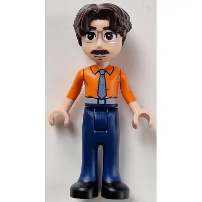  Friends Martin - Orange Shirt, Dark Blue Trousers, Black Shoes