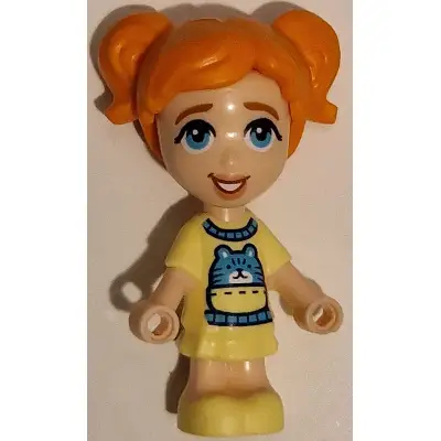  Friends Ella - Micro Doll, Bright Light Yellow Dress with Cat