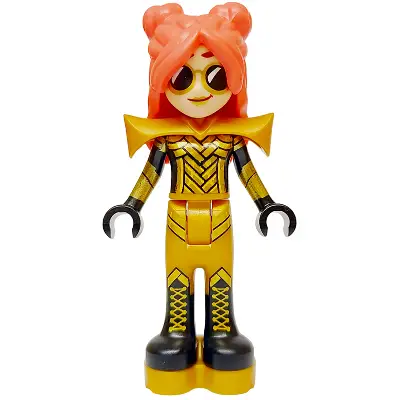  Friends Ley-La (Paisley Persona) - Pearl Gold Shoulder Pads, Black Boots, Platform Soles