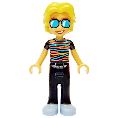  Friends Alexander - Striped Top, Black Legs, Sand Blue Shoes