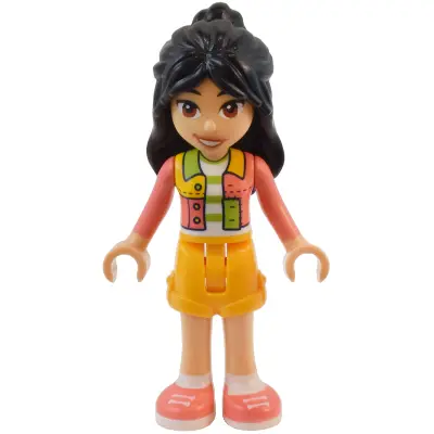  Friends Liann - Coral Patchwork Jacket, Bright Light Orange Shorts, Coral Shoes