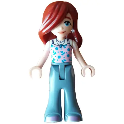  Friends Paisley - Bright Pink Tank Top, Sand Blue Trousers Bell-Bottoms, Medium Lavender Shoes