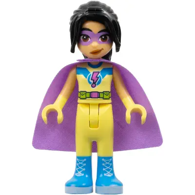 Friends Liann - Bright Light Yellow Superhero Costume, Medium Lavender Cape