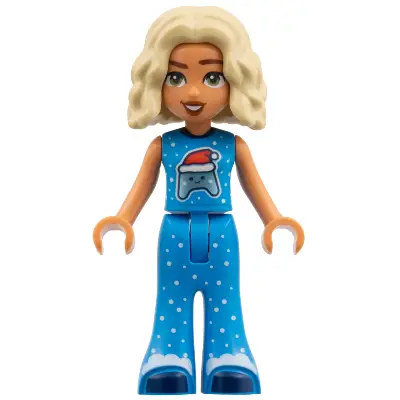  Friends Nova - Dark Azure Outfit with Falling Snow and Game Controller in Santa Hat