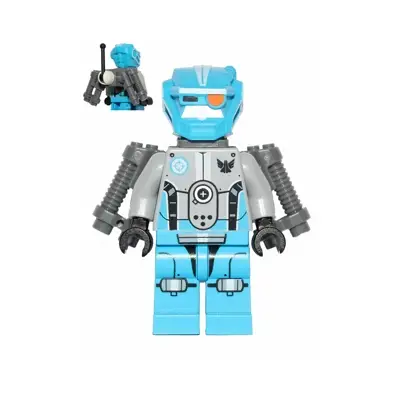  Dark Azure Robot Sidekick with Jet Pack