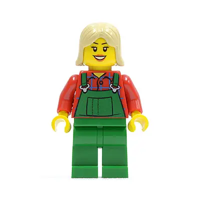  Overalls Farmer Green, Tan Female Hair