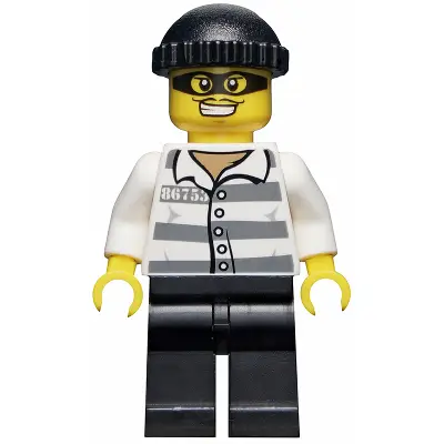  Police - Jail Prisoner 86753 Prison Stripes, Black Knit Cap, Mask