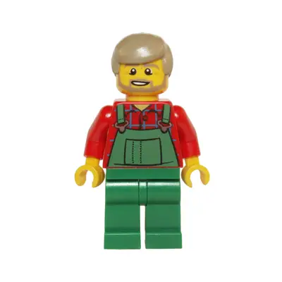  Overalls Farmer Green, Dark Tan Hair and Beard