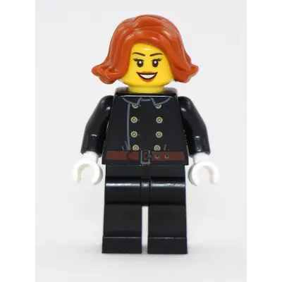  Fire - Jacket with 8 Buttons, Dark Orange Female Hair Short Swept Sideways