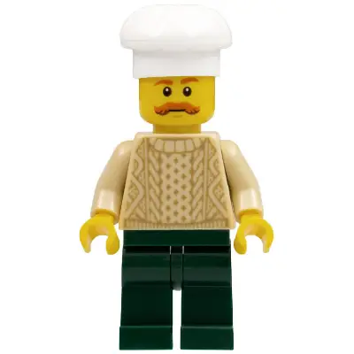  Chef - Tan Knit Sweater, Dark Green Legs, Bushy Moustache